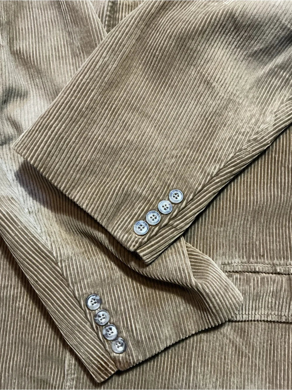 Vintage 2001 Gap Corduroy Khaki Tan Three Button Sportscoat Blazer Jacket
